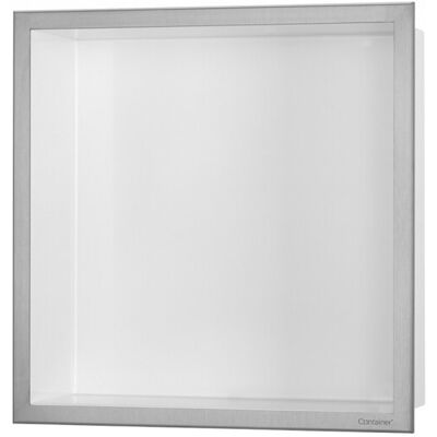 ESS BOX 10 Weiß Wandnische 30x30x10 cm mit Rahmen Edelstahl gebürstet, inkl. Rohbauset, BOX-30x30x10 BOX-30x30x10-W ESS BOX 10 Weiß Wandnische 30x30x10 cm mit Rahmen Edelstahl gebürstet, inkl. Rohbauset, BOX-30x30x10 BOX-30x30x10-W