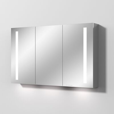 Sanipa Reflection Aluminium-Spiegelschrank ALEX 120 mit LED, Mitteltür, Lichtsteuerung Sanipa Reflection Aluminium-Spiegelschrank ALEX 120 mit LED, Mitteltür, Lichtsteuerung