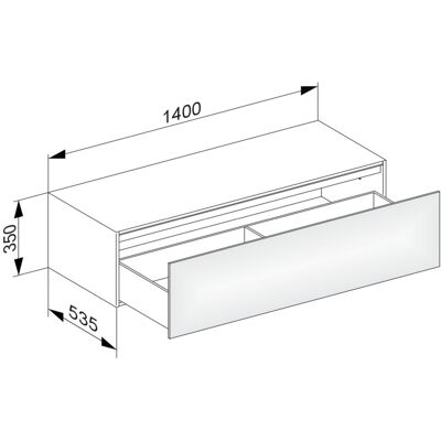 KEUCO Edition 11 Sideboard - Cashmere, Glas, 1 Frontauszug KEUCO Edition 11 Sideboard - Cashmere, Glas, 1 Frontauszug