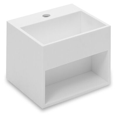 Cosmic Compact Waschbecken mit Ablagefach, B: 32,5 T: 32,5 cm Weiss mit 1 Hahnloch, 739120411 739120411 Cosmic Compact Waschbecken mit Ablagefach, B: 32,5 T: 32,5 cm Weiss mit 1 Hahnloch, 739120411 739120411