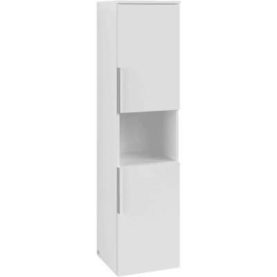 Villeroy & Boch Architectura Badezimmer Hochschrank - SoftClosing, 2 Glasböden, Wandmontage, Weiß Matt Villeroy & Boch Architectura Badezimmer Hochschrank - SoftClosing, 2 Glasböden, Wandmontage, Weiß Matt