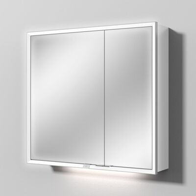 Sanipa Reflection Milo 80 Weiß-Glanz LED-Spiegelschrank - Badezimmerschrank Sanipa Reflection Milo 80 Weiß-Glanz LED-Spiegelschrank - Badezimmerschrank