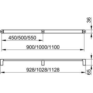 Keuco Elegance 928 mm Haltegriff - Verdeckte Befestigung Keuco Elegance 928 mm Haltegriff - Verdeckte Befestigung