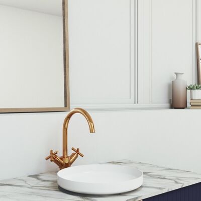 Steinberg Waschtisch-Zweigriffarmatur m. Ablaufgarn., rose gold, 2501500RG, 250.1500RG 2501500RG Steinberg Waschtisch-Zweigriffarmatur m. Ablaufgarn., rose gold, 2501500RG, 250.1500RG 2501500RG