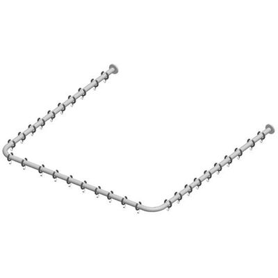 Keuco Quadratische Duschvorhangstangen-Set - 1000x1000mm Aluminium Keuco Quadratische Duschvorhangstangen-Set - 1000x1000mm Aluminium