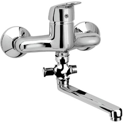 Herzbach Kappa Badewannenarmatur - 300mm Schwenkbarer Chrom Herzbach Kappa Badewannenarmatur - 300mm Schwenkbarer Chrom