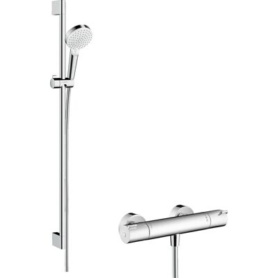 Hansgrohe Brausenkombi Crometta Vario/ Ecostat 1001 CL/Unica 900mm weiss/chrom, 27813400 27813400 Hansgrohe Brausenkombi Crometta Vario/ Ecostat 1001 CL/Unica 900mm weiss/chrom, 27813400 27813400