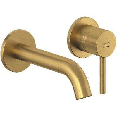 Kludi Bozz Wandarmatur - 2-Loch, 180mm, gebürstetes Gold Kludi Bozz Wandarmatur - 2-Loch, 180mm, gebürstetes Gold