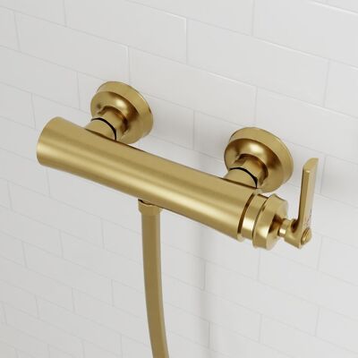 Steinberg Serie 350 Aufputz-Einhebelmischer - Brushed Gold - Dusche Steinberg Serie 350 Aufputz-Einhebelmischer - Brushed Gold - Dusche