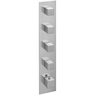 Herzbach Logic XL Universal-Thermostat-Modul - Eckige Armaturenblende, Edelstahl gebürstet Herzbach Logic XL Universal-Thermostat-Modul - Eckige Armaturenblende, Edelstahl gebürstet
