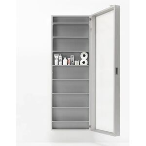 Kristalia Duty Box Hängeschrank / Spiegelschrank aluminium