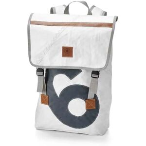 360° Taschen Landgang Rucksack weiß / Zahl grau