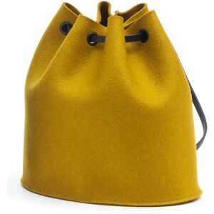 Hey-Sign Tilda Rucksack mit Lederriemen schwarz 96 mustard   klein (B 28cm, H 28cm, T 17cm)