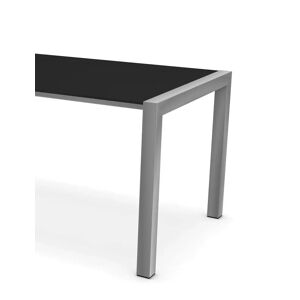 Kristalia Sushi Fenix-NTM® Outdoor Tisch 100 x 200cm   Tischplatte schwarz Ingo 0720, Beine eloxiertes Aluminium
