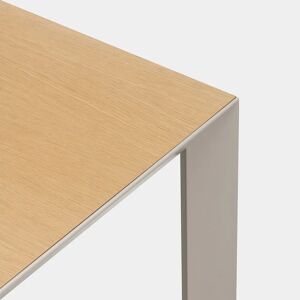 Kristalia Nori Holz Indoor Tisch ausziehbar Tischplatte europäische Eiche Holzfurnier, Beine sandgrau lackiertes Aluminium (farbähnlich RAL 9002)   100 x 209 / 242 / 275 / 308cm