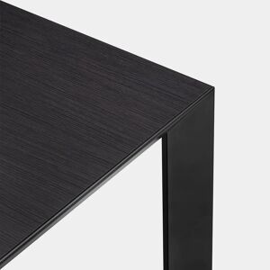 Kristalia Nori Holz Indoor Tisch ausziehbar Tischplatte Eiche schwarz Holzfurnier, Beine schwarz lackiertes Aluminium (farbähnlich RAL 9004)   100 x 209 / 242 / 275 / 308cm
