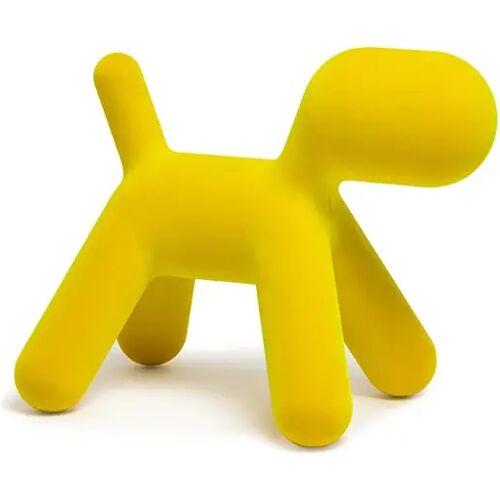 Magis Me Too Puppy Velvet M Kinderstuhl (H 45cm) gelb irisierend