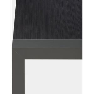 Kristalia Sushi Holz Indoor Tisch ausziehbar Tischplatte Eiche schwarz Holzfurnier, Beine grau bromo lackiertes Aluminium (farbähnlich RAL 7012)   100 x 200 / 235 / 270 / 305cm