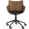 Kartell Q/ Wood Bürostuhl – schwarz lackiert Eichenfurnier dunkel / schwarz - Au... Single-Product