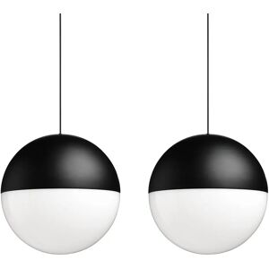 Flos String Light Kugelkopf Pendelleuchte 2 schwarze Pendel (je 12m Kabel)   ohne (für Nachbestellungen - nicht betriebsbereit)