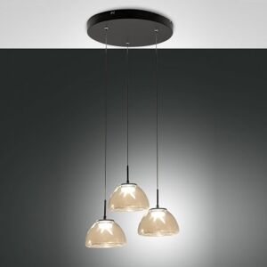 Fabas Luce 3764-47-365 LED Pendelleuchte Lucille 3-flammig cognac transparent Fabas Luce 3764-47-365 LED Pendelleuchte Lucille 3-flammig cognac transparent