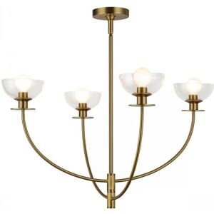 Elstead Lighting Sylvia Kronleuchter 4-flammig Gebürstetes Gold Elstead Lighting Sylvia Kronleuchter 4-flammig Gebürstetes Gold