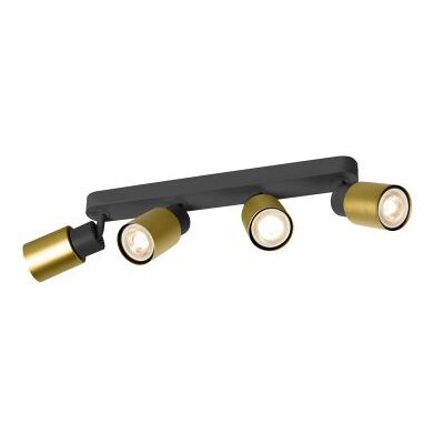 SLV Leuchten & Lampen SLV 1008345 PURI 2.0 Tube Wand- und Deckenleuchte long 4-flammig schwarz gold GU10 SLV Leuchten & Lampen SLV 1008345 PURI 2.0 Tube Wand- und Deckenleuchte long 4-flammig schwarz gold GU10