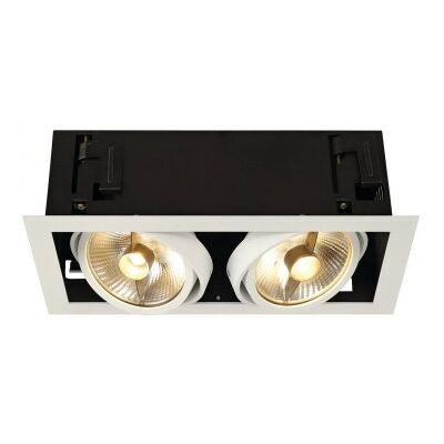 SLV Leuchten & Lampen SLV No. 115551 KADUX 2 QAPR111 Einbauleuchte 2-flammig eckig weiß max. 2x75W SLV Leuchten & Lampen SLV No. 115551 KADUX 2 QAPR111 Einbauleuchte 2-flammig eckig weiß max. 2x75W