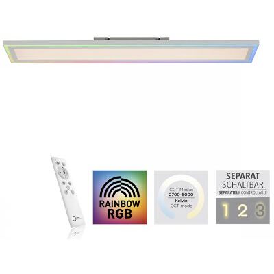 Leuchten Direkt Edging Weiße Rechteckige LED Deckenleuchte mit RGB & CCT - Innen Leuchten Direkt Edging Weiße Rechteckige LED Deckenleuchte mit RGB & CCT - Innen