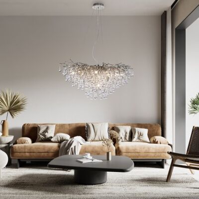 Paul Neuhaus Icicle Pendelleuchte - 10 G9, 40W, Silber - Deckenleuchte Paul Neuhaus Icicle Pendelleuchte - 10 G9, 40W, Silber - Deckenleuchte
