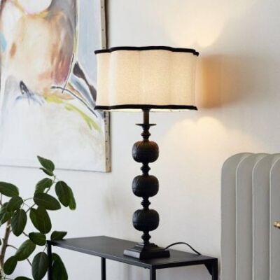PR Home 3855703-111 Tischleuchte Flory Natur Schwarz 70cm PR Home 3855703-111 Tischleuchte Flory Natur Schwarz 70cm