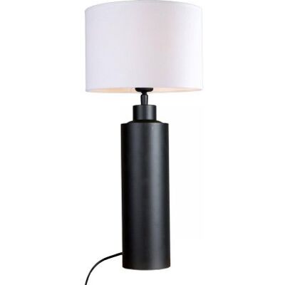PR Home 4164403-FR01 Tischleuchte Solo Schwarz matt Stoffschirm weiß 65cm PR Home 4164403-FR01 Tischleuchte Solo Schwarz matt Stoffschirm weiß 65cm