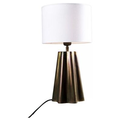 PR Home 4373402-FR01 Tischleuchte Aira Öl Messing Optik Schirm Weiß 50cm PR Home 4373402-FR01 Tischleuchte Aira Öl Messing Optik Schirm Weiß 50cm