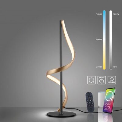 Paul Neuhaus Q-SWING Smarte Tischlampe Anthrazit/Messing Paul Neuhaus Q-SWING Smarte Tischlampe Anthrazit/Messing