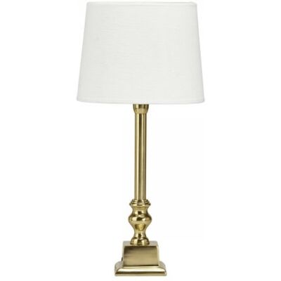 PR Home Linné Tischlampe - Gold & Creme - 46cm - E27 - Metall & Stoff PR Home Linné Tischlampe - Gold & Creme - 46cm - E27 - Metall & Stoff