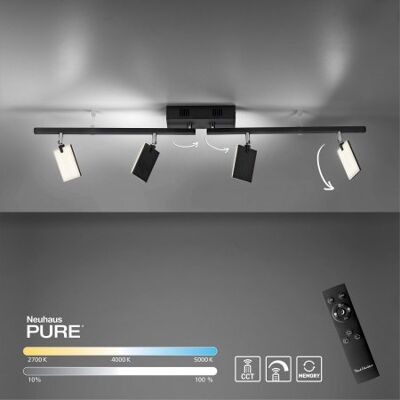 Paul Neuhaus Pure-Mira LED Deckenleuchte - 4-flammig, Schwarz Paul Neuhaus Pure-Mira LED Deckenleuchte - 4-flammig, Schwarz