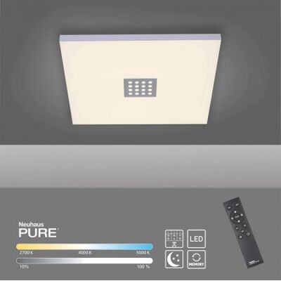 Paul Neuhaus 6433-95 PURE-NEO LED Deckenleuchte aluminium CCT 45x45cm Paul Neuhaus 6433-95 PURE-NEO LED Deckenleuchte aluminium CCT 45x45cm