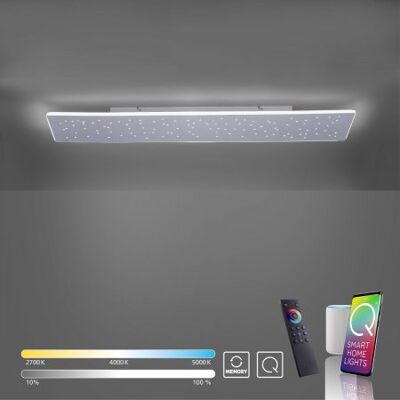 Paul Neuhaus 8038-95 Q-NIGHTSKY Deckenleuchte aluminium rechteckig Paul Neuhaus 8038-95 Q-NIGHTSKY Deckenleuchte aluminium rechteckig