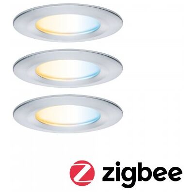 Paulmann Licht Paulmann 92444 LED Einbauleuchte Nova Coin 3er-Set Zigbee Tunable White Alu gedreht IP44 Paulmann Licht Paulmann 92444 LED Einbauleuchte Nova Coin 3er-Set Zigbee Tunable White Alu gedreht IP44