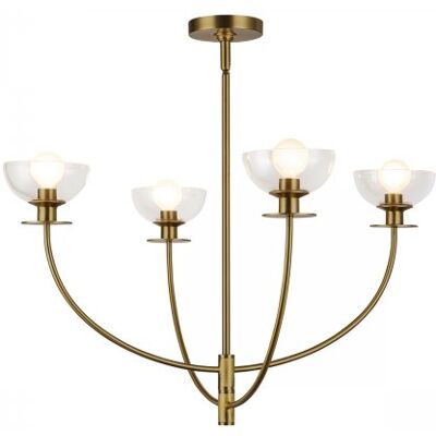 Elstead Lighting Sylvia Kronleuchter 4-flammig Gebürstetes Gold Elstead Lighting Sylvia Kronleuchter 4-flammig Gebürstetes Gold