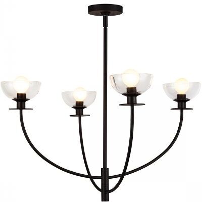 Elstead Lighting Sylvia Kronleuchter 4-flammig Schwarz Elstead Lighting Sylvia Kronleuchter 4-flammig Schwarz