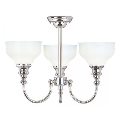 Elstead Lighting Cheadle 3-Light Kronleuchter 3-flammig IP44 Chrom poliert Elstead Lighting Cheadle 3-Light Kronleuchter 3-flammig IP44 Chrom poliert