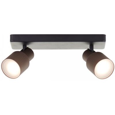 Brilliant Cadiz Deckenstrahler - 2-flammig, Schwarz/Bronze Brilliant Cadiz Deckenstrahler - 2-flammig, Schwarz/Bronze