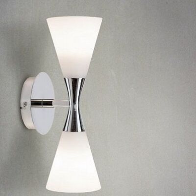 Herstal Harlekin - 2 Licht Up & Down Wandleuchte Chrom - IP20 Herstal Harlekin - 2 Licht Up & Down Wandleuchte Chrom - IP20