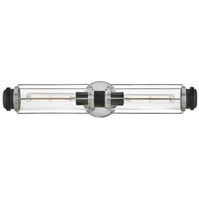Elstead Lighting Masthead Wandleuchte 2-Light Chrom Schwarz IP44 E27 Elstead Lighting Masthead Wandleuchte 2-Light Chrom Schwarz IP44 E27