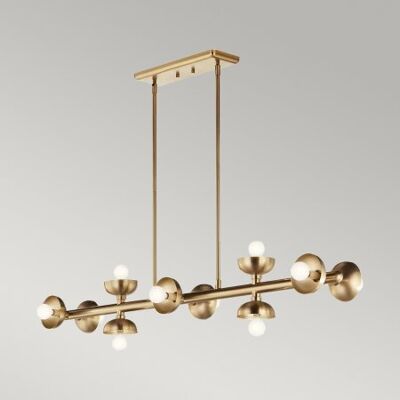 Elstead Lighting Palta Pendelleuchte 10-flammig Champagnerbronze E14 Elstead Lighting Palta Pendelleuchte 10-flammig Champagnerbronze E14