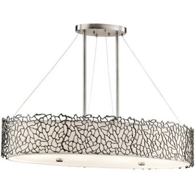 Elstead Silver Coral 4-Licht Oval Deckeninsel Pendel - Hängeleuchte Elstead Silver Coral 4-Licht Oval Deckeninsel Pendel - Hängeleuchte