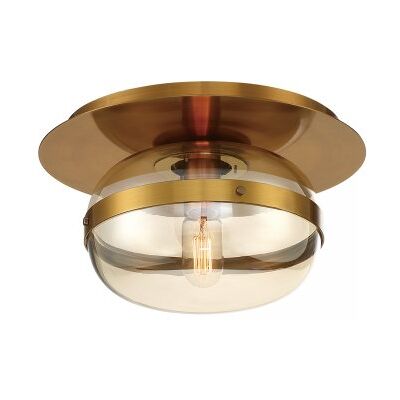 Elstead Lighting Deckenleuchte Nottingham 25cm Antikmessing Bernstein Elstead Lighting Deckenleuchte Nottingham 25cm Antikmessing Bernstein