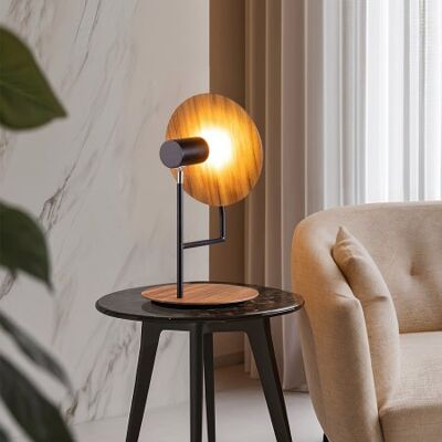 Elstead Lighting Tischleuchte DOT Naturholzfurnier GU10 Elstead Lighting Tischleuchte DOT Naturholzfurnier GU10