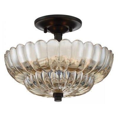 Elstead Lighting Whitecap Deckenleuchte Bernsteinglas braun 30cm Elstead Lighting Whitecap Deckenleuchte Bernsteinglas braun 30cm